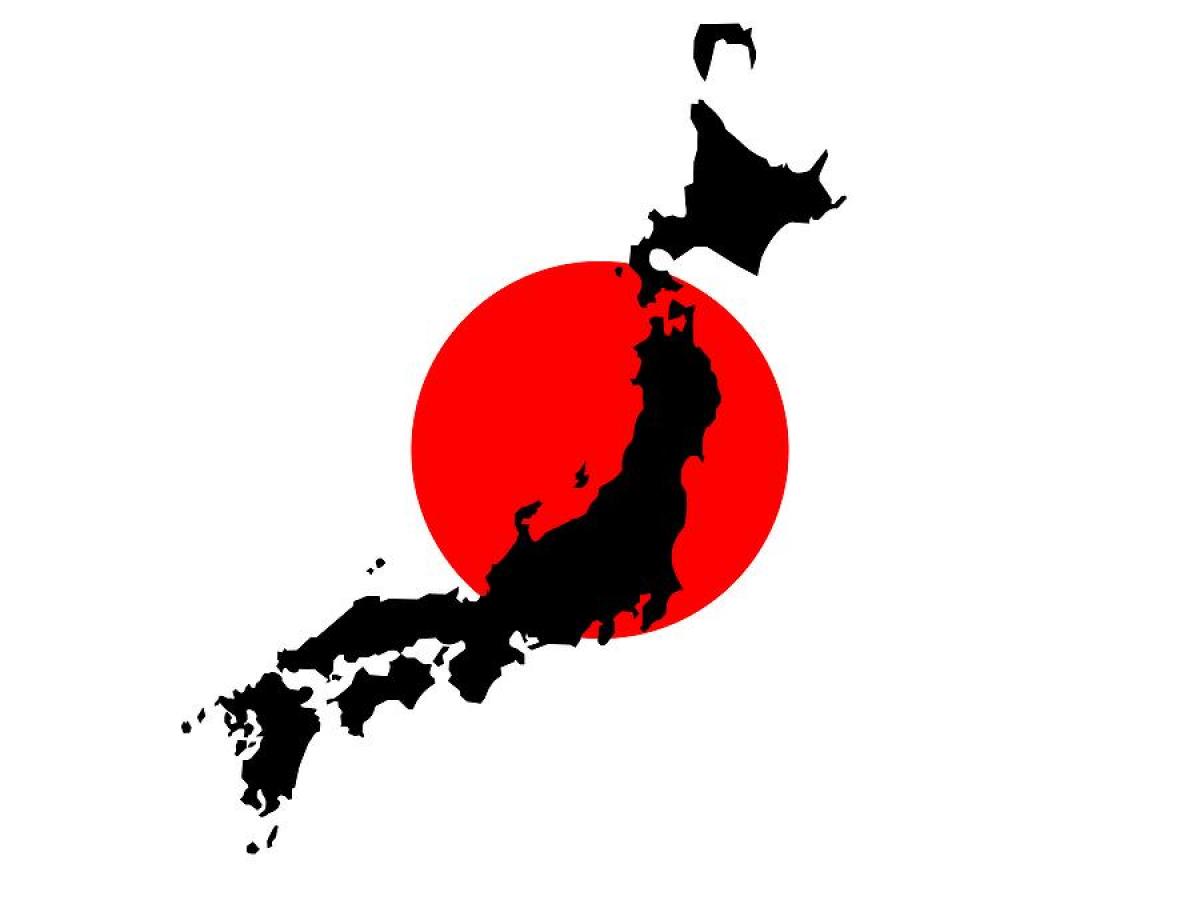 zastava Japana kartica