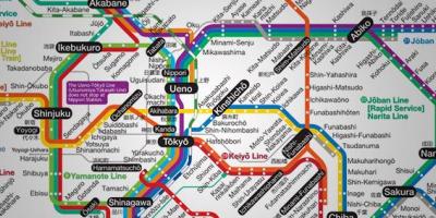Karta podzemne željeznice Japanu
