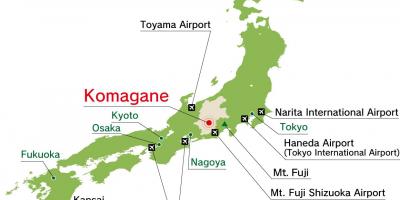 Zračne luke Japanu na karti